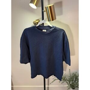 Lois spain boxy fit jersey tee navy XS loose fit luxury activewear euc cotton